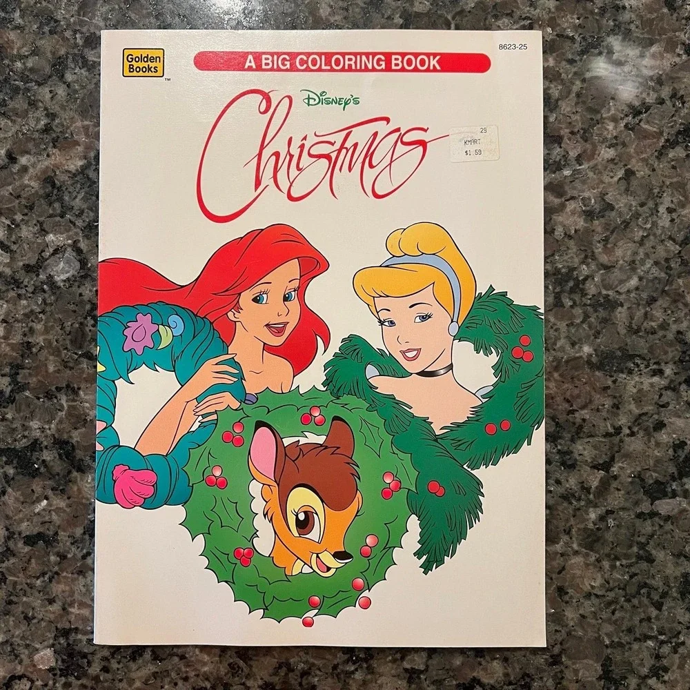 Vintage 1995 Disney Christmas Coloring Book (x-123)